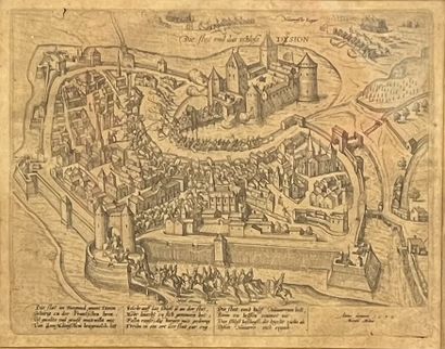 Plan de Dijon en 1595
Gravure 
23 x 29 c...