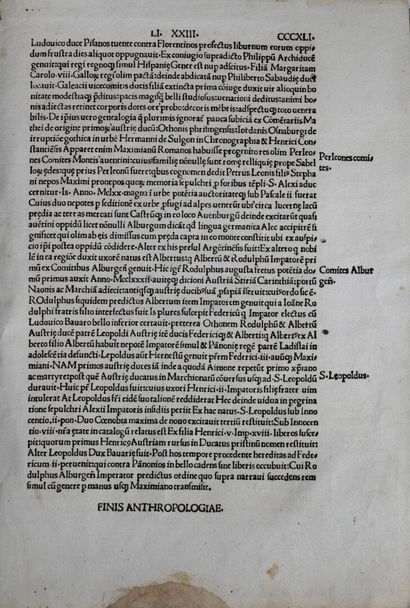 [Post-incunable]. MAFFEI (Raffaele). Commentariorum urbanorum liber primus [-XXIII]....