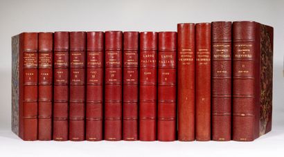 [Mémoires]. Ensemble de 5 ouvrages en 13 volumes in-8 ou grand in-8, très bien reliés.