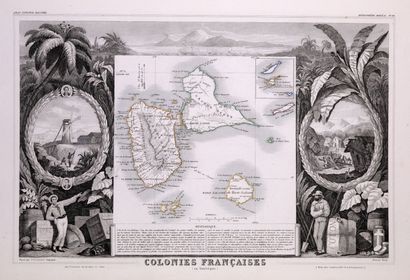 LEVASSEUR (V.). Atlas national illustré de 86 départements et des possessions de...