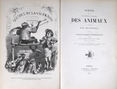 4 volumes. GRANDVILLE. STAHL (-P.-J.) [Dir.]. Scènes de la vie privée et publique...