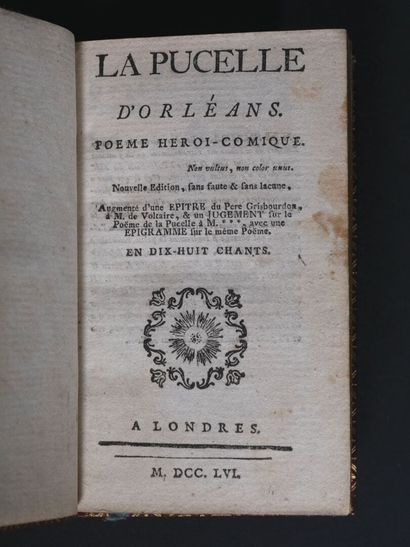 [Livre miniature]. [VOLTAIRE]. La Pucelle d'Orléans, poème héroï-comique. Nouvelle...