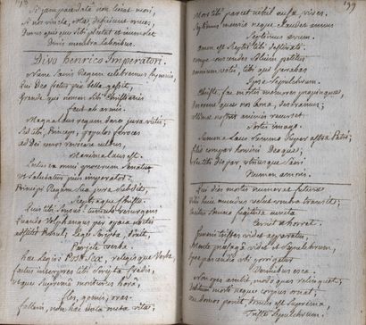 [Manuscrit]. SANTEUL (Jean-Baptiste, ou Jean de). Hymni sacri et novi aliaque poëtica...
