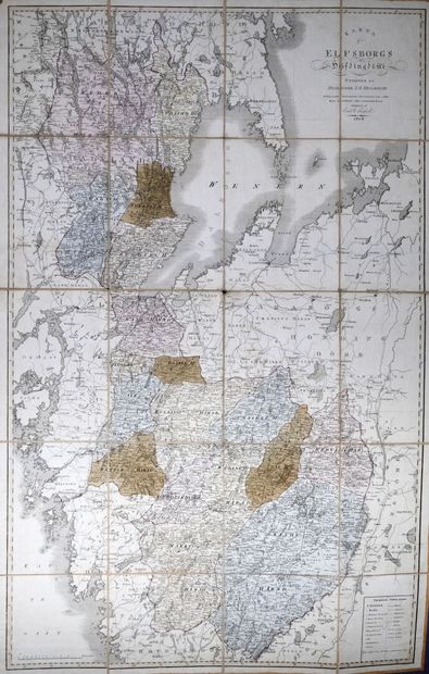 [Suède]. [Carte géographique]. HERMELIN (Samuel Gustav). Ensemble de 10 cartes de...