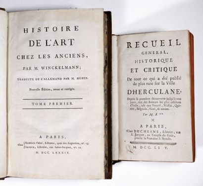 4 volumes. WINCKELMANN (Johann Joachim). Histoire de l'art chez les Anciens... Traduite...