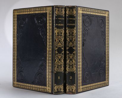 GRANDVILLE. LA FONTAINE. Fables de La Fontaine illustrées par J.J. Grandville. Nouvelle édition. Paris, H. Fournier, 1838. 