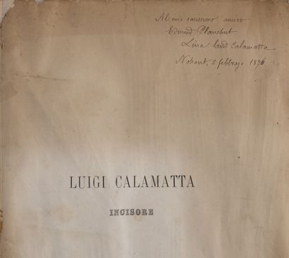 [CALAMATTA]. OJETTI (Raffaello). Luigi Calamatta incisore. Roma, dalle Typogr. Romana,...
