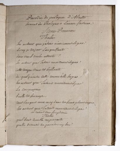 [Manuscrit]. [COYPEL (Charles-Antoine)]. L'avare fastueux, comédie. S.l., s.n., XVIIIe...