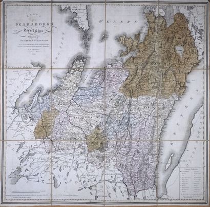 [Suède]. [Carte géographique]. HERMELIN (Samuel Gustav). Ensemble de 10 cartes de comtés de la Suède, parues entre 1797 et 1808