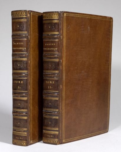 FOURNIER (Pierre-Simon). Manuel typographique utile aux gens de lettres. À Paris, imprimé par l'auteur et se vend chez J. Barbou, 1764-66.