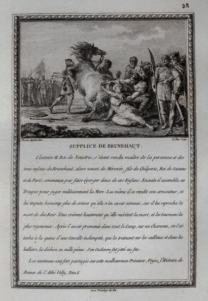 [Gravure]. 2 volumes [Gravure]. MOREAU le jeune (Jean-Michel). Figures de l'histoire...