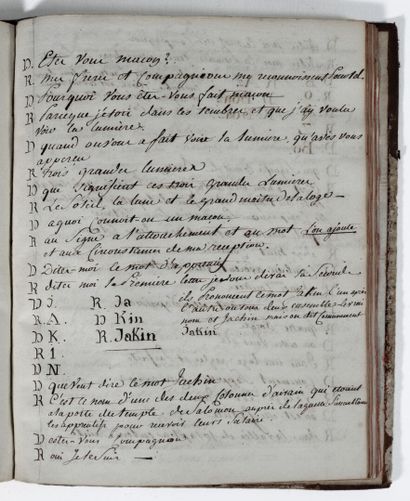 [Manuscrit]. [Botanique]. [Franc-maçonnerie]. Manuscrit du XVIIIe siècle, contenant...