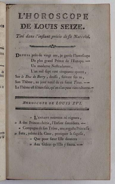 [Pièces de circonstance. 1774]. Recueil réunissant 9 publications, toutes parues en 1774. 
