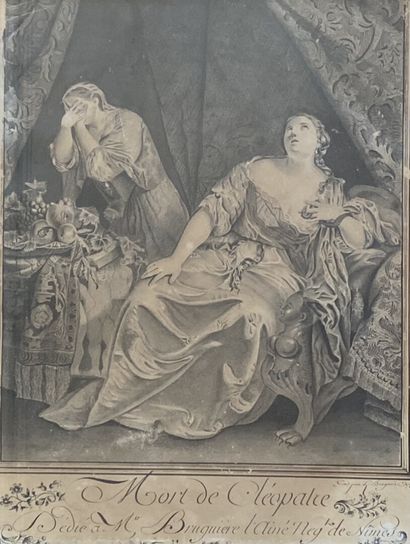 BRUGUIERE, 1763
La mort de Cléopâtre 
Dessin....