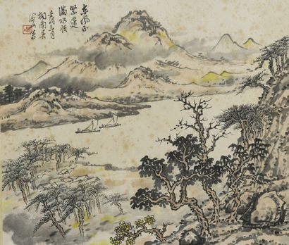 null THREE PAINTINGS in ink and color on paper and silk
CHINA, late 19th-20th century
The...