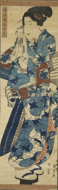 Utagawa KUNISADA (1786-1865) TOYOKUNI III. Deux estampes 