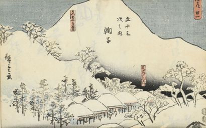 Utagawa HIROSHIGE (1797-1858) Utagawa HIROSHIGE (1797-1858) 
Chuban yoko-e, 21 Mariko...
