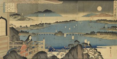 Utagawa HIROSHIGE (1797-1858) : Triptyque