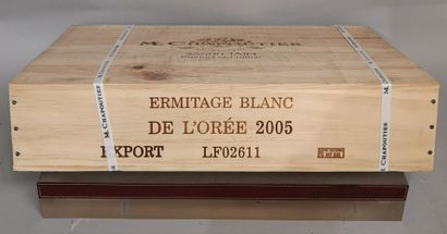 null * 6 bouteilles ERMITAGE de L'Orée - M. CHAPOUTIER 2005 
En caisse bois.
