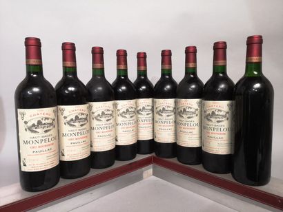 9 bouteilles Château HAUT BAGES MONPELOU...
