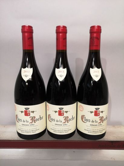 * 3 bouteilles CLOS de La ROCHE Grand Cru...