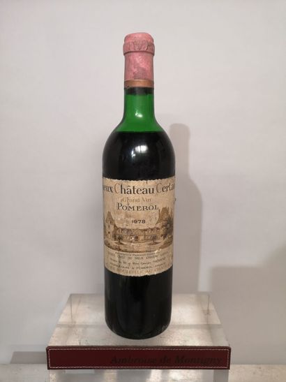 1 bottle VIEUX CHATEAU CERTAN - Pomerol 1978
Label...