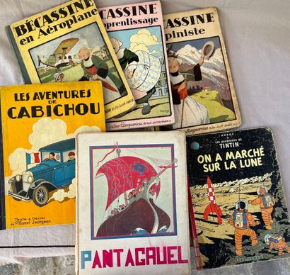 Lot de livres pour enfants ; Bécassine Tintin...