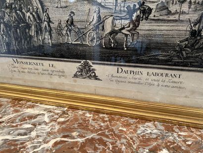 null Monseigneur Le Dauphin Labourant
Gravure en noir d'époque XVIIIe
41 x 54 cm...