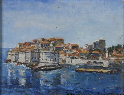 École européenne du XXe siècle
Vue de Dubrovnik...