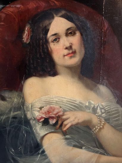 null Charles Louis Müller (1815-1892)
Portrait of Princess Grégoire Ghika
Oil on...