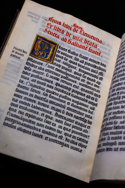 [Manuscrit enluminé du XVIe siècle] [Humanisme]. ÉRASME. [Manuscrit enluminé du XVIe...