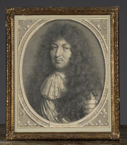 D'après NANTEUIL
Portrait de Louis XIV
Gravure.
Sans...