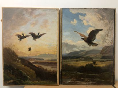 École FRANCAISE du XIXe siècle 19th century FRENCH SCHOOL
Flight of the eagle; flight...