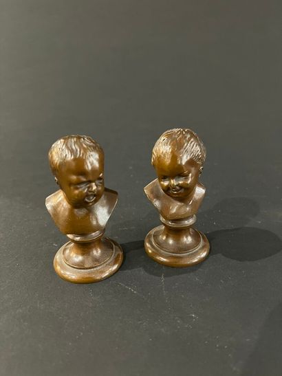 null Based on DUQUESNOY
Jean who laughs and Jean who cries
Small patinated bronzes
H.8...