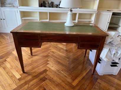 null Mahogany and mahogany veneer desk in the Empire style
Opens with drawers and...