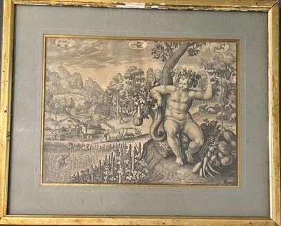 null Lot of five old engravings, one unframed
Various sizes