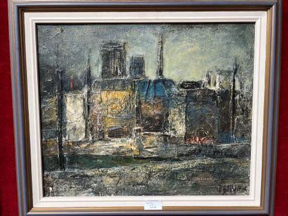 null Eugen Lipkowitch (1924-1987) 
Parisian buildings and the chevet of Notre Dame...
