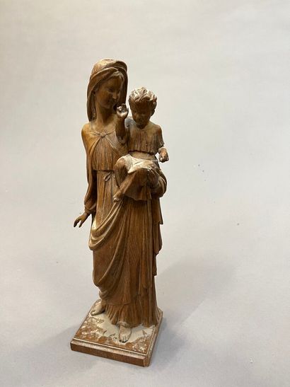 null FANCELLI.O.
Virgin and Child in natural wood
Signed on the base.
Accents and...