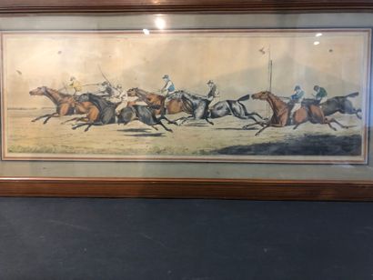 null 19th century English school
Horsemen's race 
Race
Damage 
69 x 23 cm
