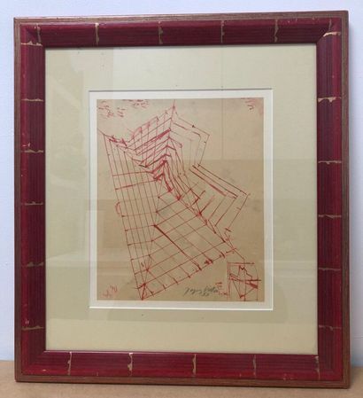 Jacques VILLON (1875-1963) Jacques VILLON (1875-1963)
Composition in red.
Red ink...
