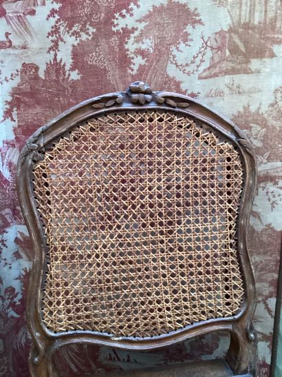 null TWO Louis XV period caned CHAIRS
One stamped IB Lerouge and JME.
H : 94 x 49...