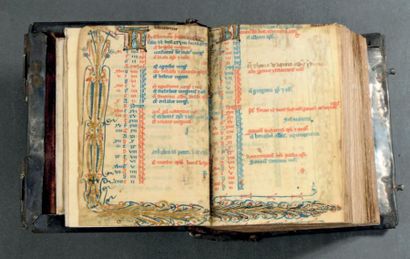 null [HEURES MANUSCRITES]. Heures manuscrites de la seconde moitié du XVe siècle...