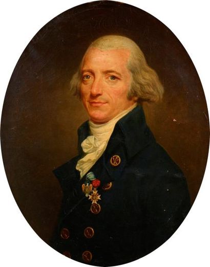 Attribué à Joseph BOZE (1745-1826) Portrait du général Gaultier de Murnan (1748-1796)...