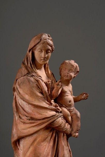 JEAN-GUILLAUME MOITTE (1746-1810) Vierge à l'enfant Esquisse préparatoire pour la...