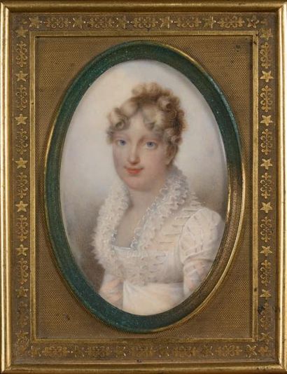 Attribué à Jean-Baptiste ISABEY (1767-1855) Portrait de l'impératrice Marie-Louise...