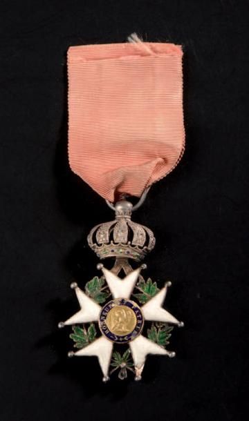 France Ordre royal de la Légion d'honneur. Étoile de Chevalier, IInd Empire. Argent,...