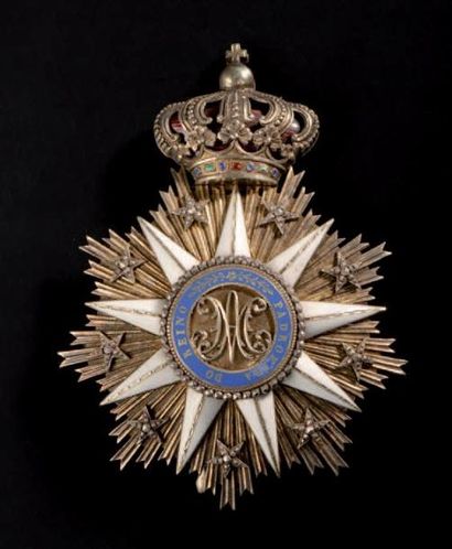 PORTUGAL Ordre de Notre Dame de la Conception de Villa Vicosa. Plaque de Grand- Croix....