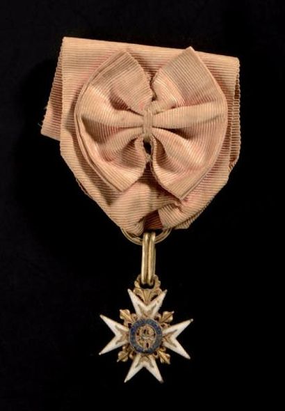 France Ordre royal et militaire de Saint Louis. Croix d'Officier, Louis XVI, miniature....