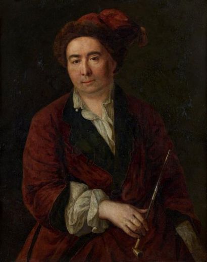 Nicolas DEQUOY (c. 1684-1750) ou Pierre-Simon DEQUOY (c. 1699-1765) Portrait de monsieur...