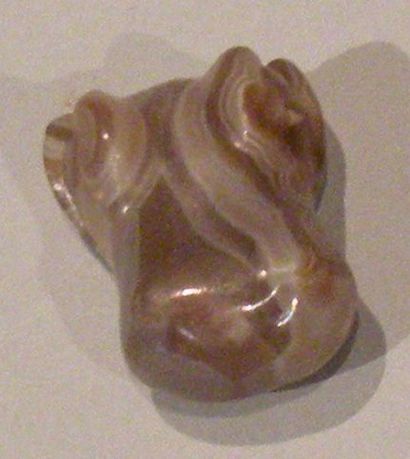 Amulette représentant une tête d'hippopotame...